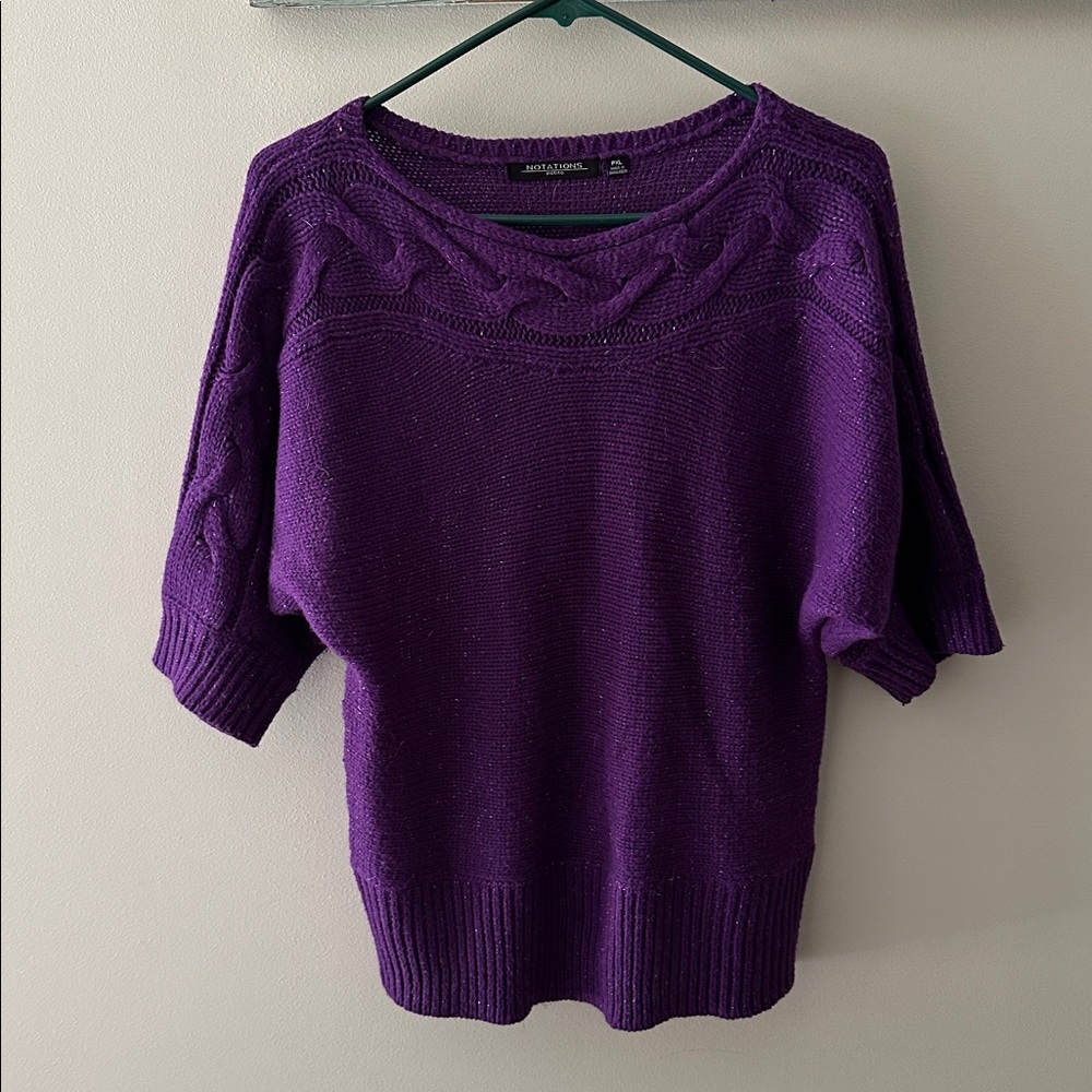 Notations Rich Purple Knit Sweater